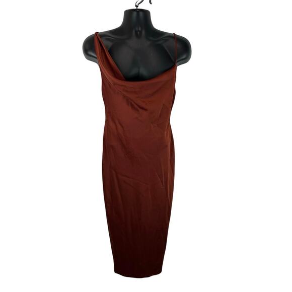 BHLDN August Satin Charmeuse Midi Dress Size US 10 NEW - Picture 4 of 14